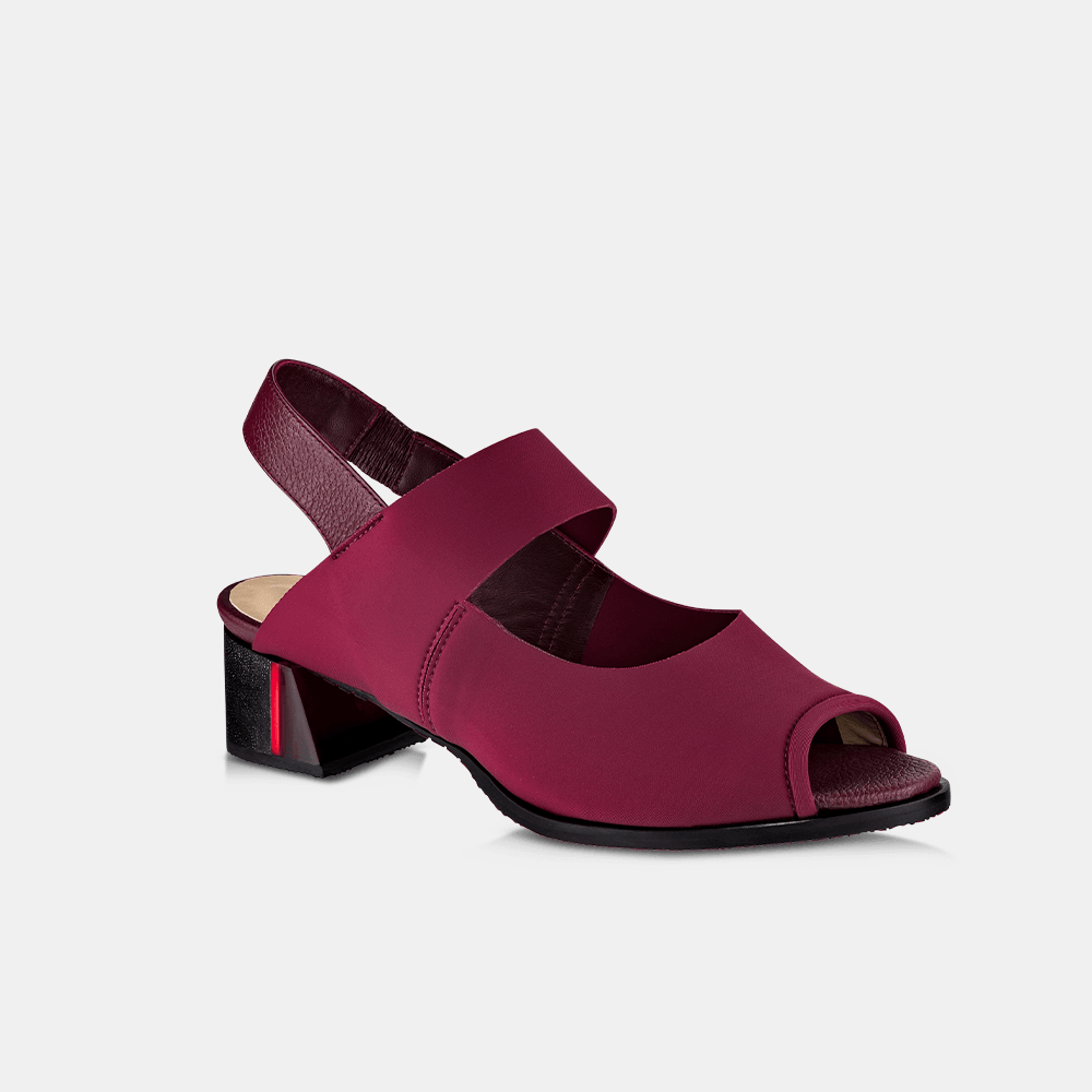 Sandália Salto Médio Gênova Vinho