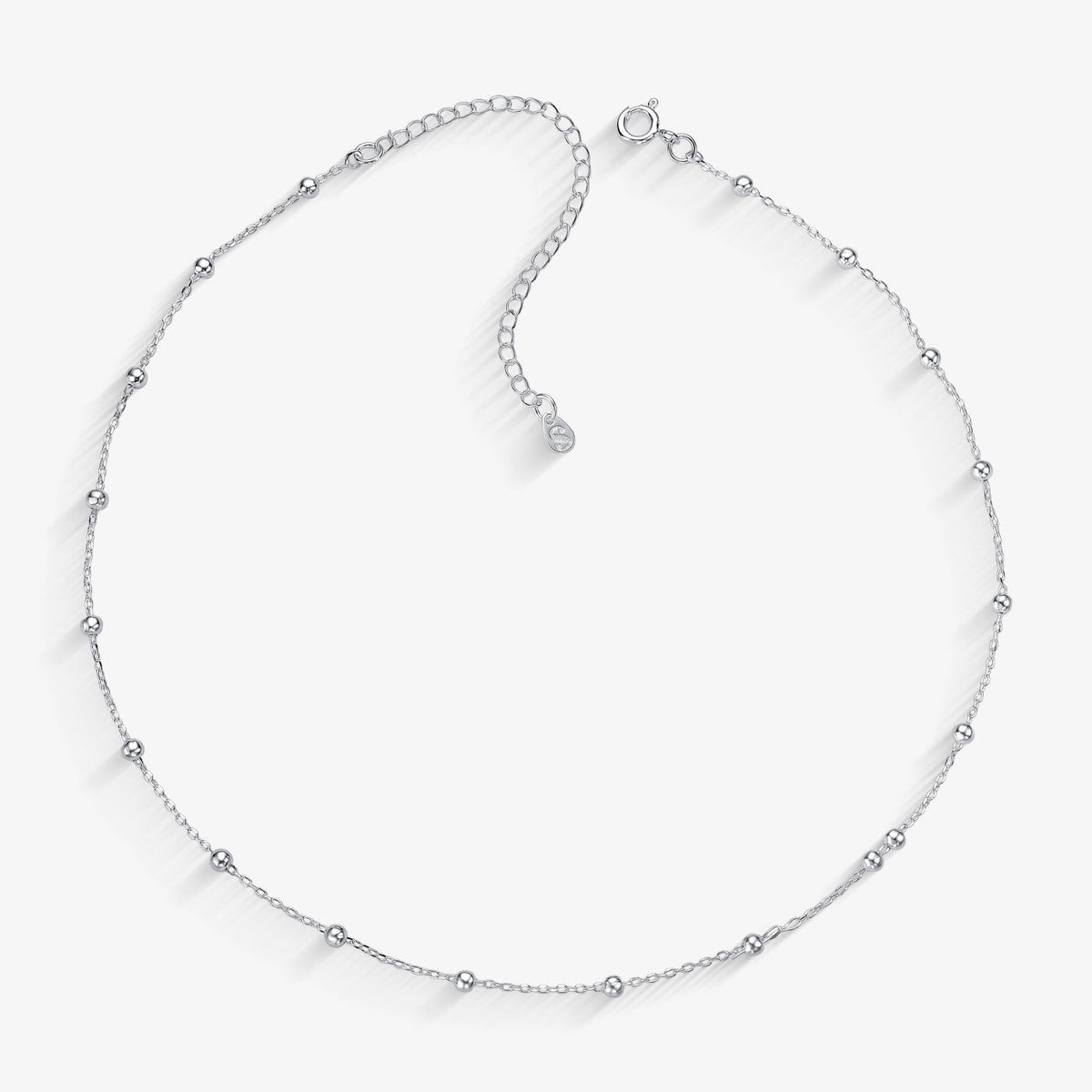 Choker Bolinhas 3mm Folheado a Prata