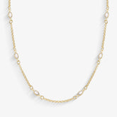 Choker Navetes Cristal Folheado a Ouro18k