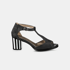 Sandália Salto Alto Cetim Salto Espelho