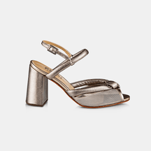 Sandália Tela Metalizada