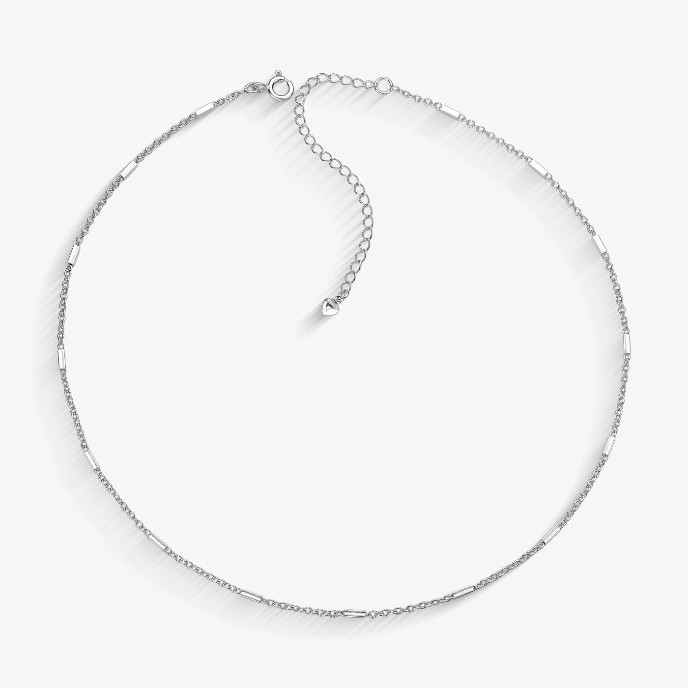 Choker Elo Português com Palitos Folheado a Prata