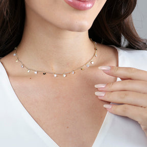 Choker Zircônia Folheado a Ouro18k