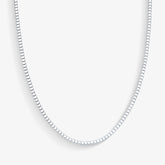 Choker Elo Cubinhos Folheado a Prata