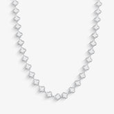 Choker Trevo Chapinha Vazado Folheado a Prata