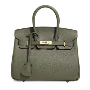 Bolsa Classic Média Couro Legítimo Barcelona Ferragem Dourada