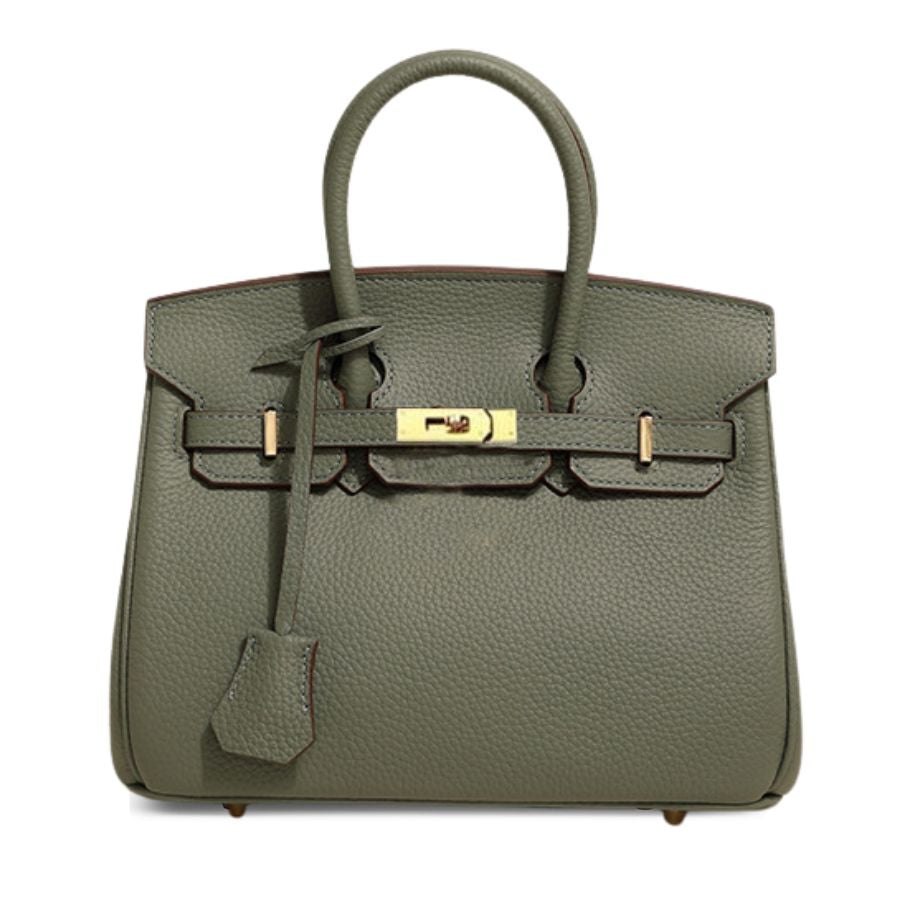 Bolsa Classic Média Couro Legítimo Barcelona Ferragem Dourada