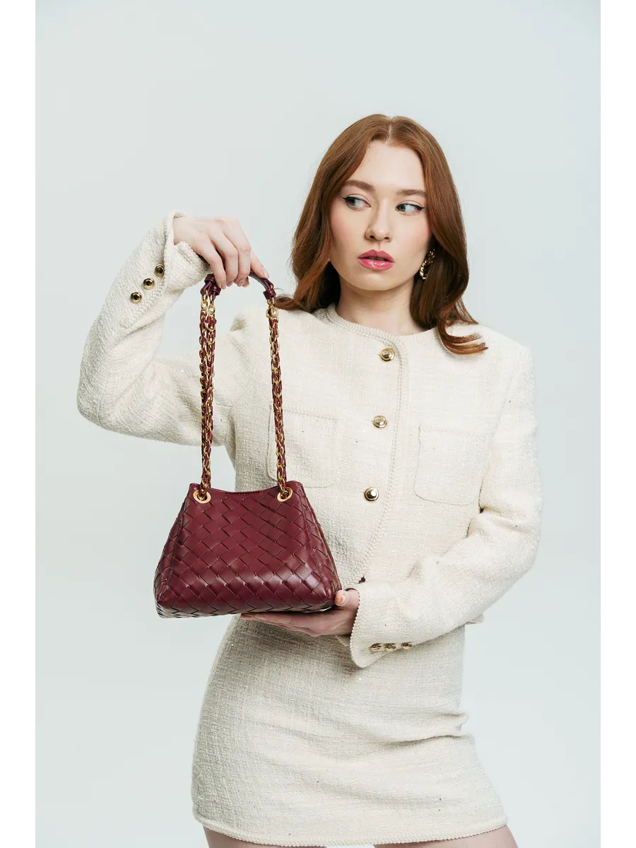 Bolsa Pequena Trançada Giulia