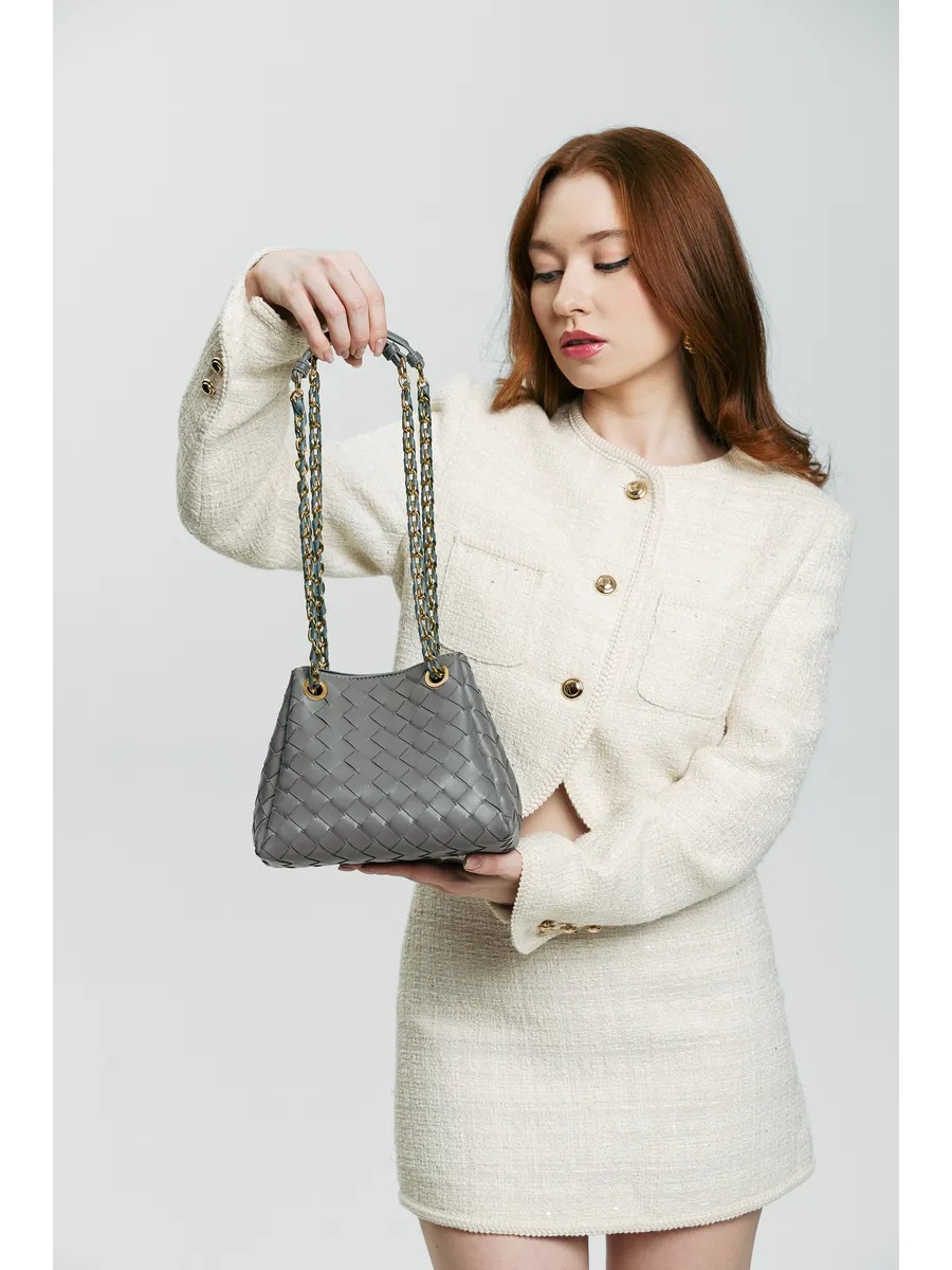 Bolsa Pequena Trançada Giulia