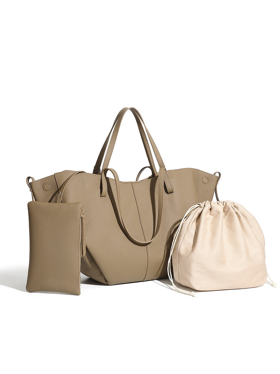 Bolsa Tote Grande Couro Legítimo Paris