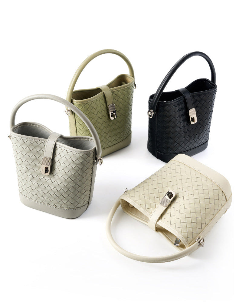 Bolsa Bucket Trançada Couro Legítimo Capri