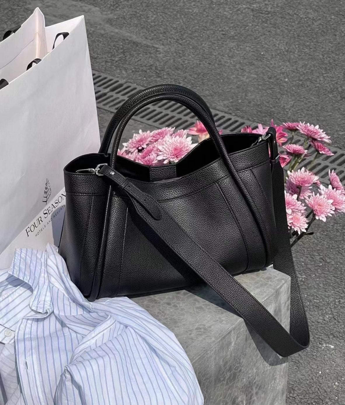 Bolsa Tote Grande Couro Legítimo Rouen