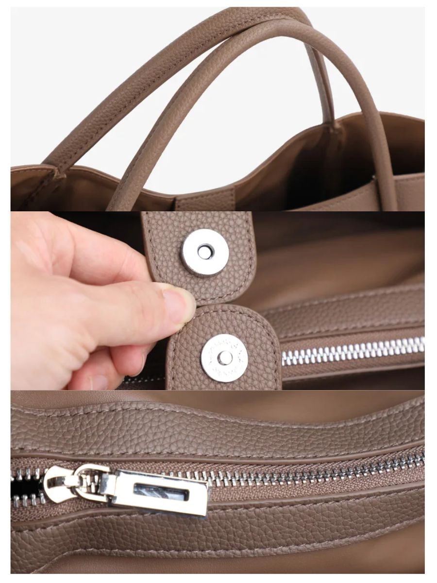 Bolsa Tote Grande Couro Legítimo Rouen