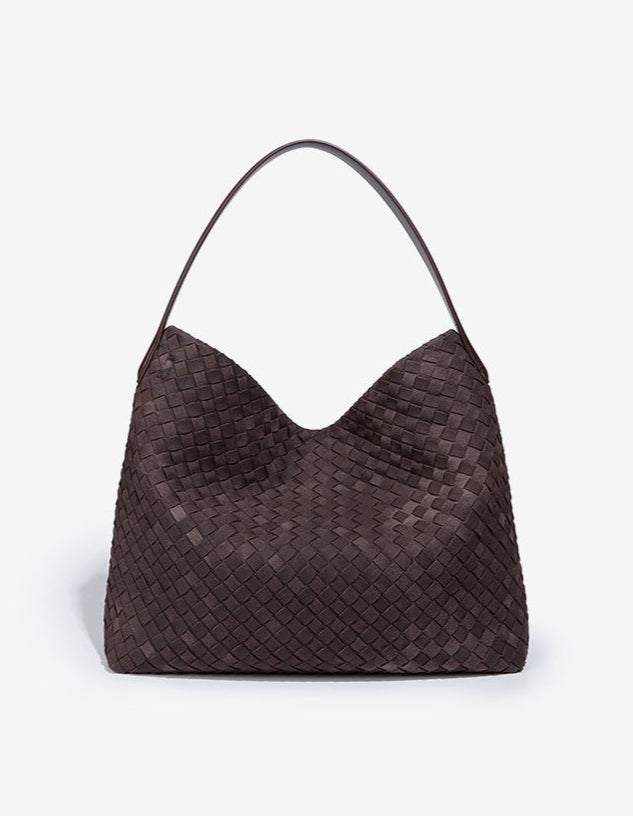 Bolsa Grande Trançada Suede Evelyn