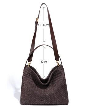 Bolsa Grande Trançada Suede Evelyn