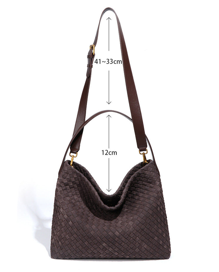 Bolsa Grande Trançada Suede Evelyn