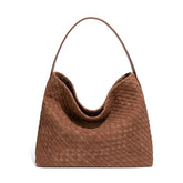 Bolsa Grande Trançada Suede Evelyn