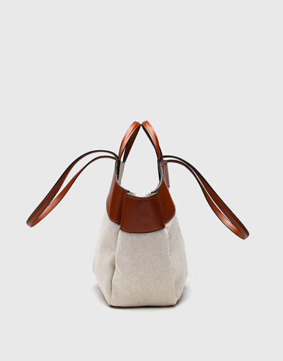 Bolsa Tote Grande Canvas Bicolor Luna