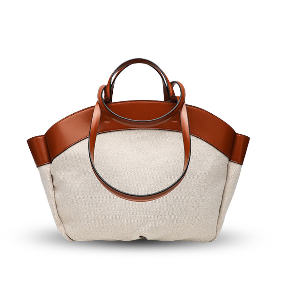 Bolsa Tote Grande Canvas Bicolor Luna