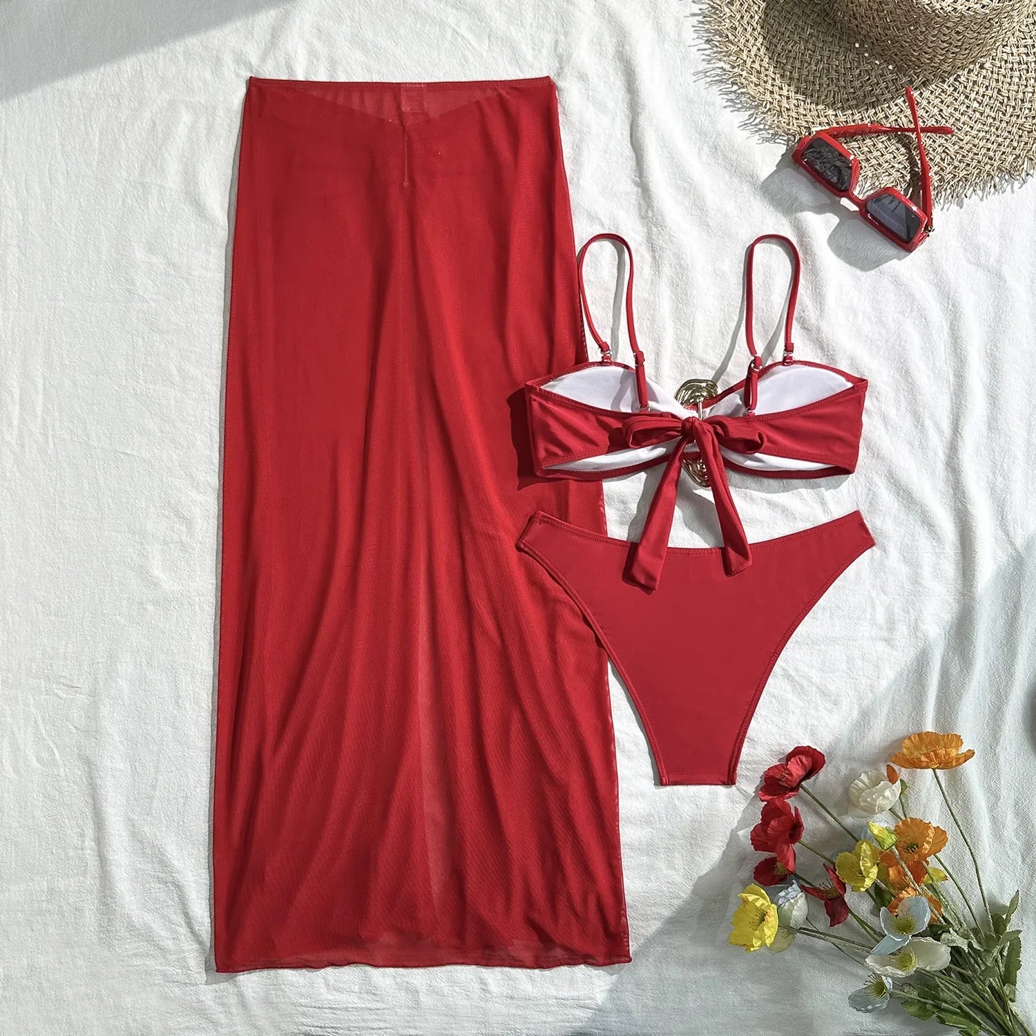 Biquíni Ostra Areezi - Conjunto 3 Peças