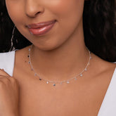 Choker Chapinhas com Zircônias Folheado a Prata