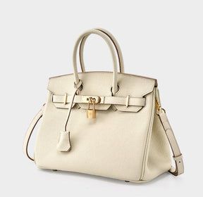 Bolsa Classic Média Couro Legítimo Barcelona Ferragem Dourada