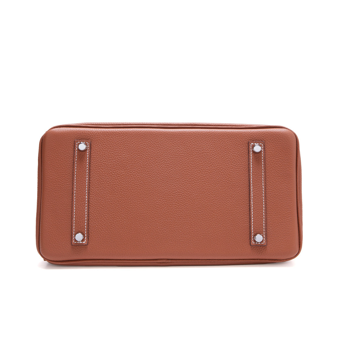 Bolsa Classic Média Couro Legítimo Barcelona Ferragem Prata