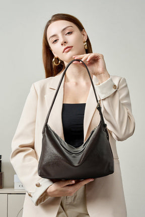 Bolsa de Ombro em Couro Legítimo Louise