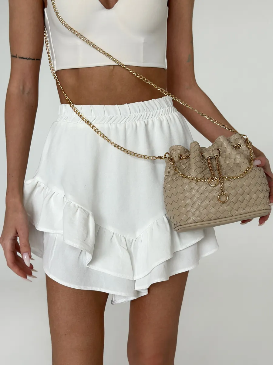 Bolsa Pequena Bucket Trançada Doha