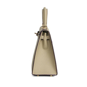 Bolsa Classic Média Couro Legítimo Madri Ferragem Dourada