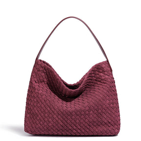 Bolsa Grande Trançada Suede Evelyn