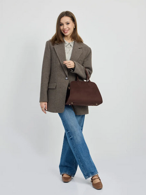 Bolsa Tote Grande Suede Hazel