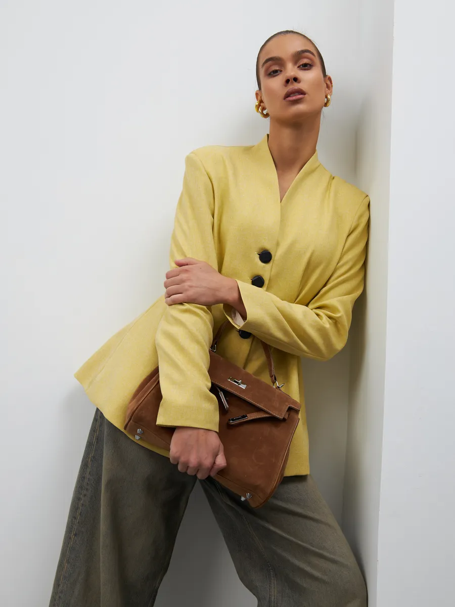 Bolsa Classic Média Suede Madri