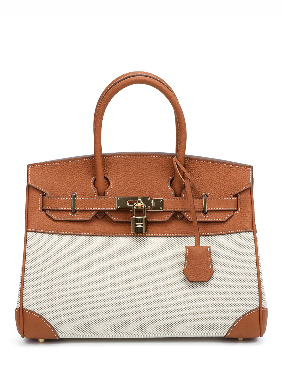 Bolsa Tote Média Canvas Bicolor Zaya