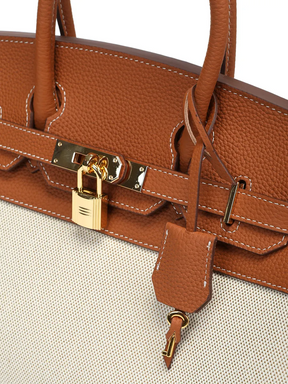 Bolsa Tote Média Canvas Bicolor Zaya