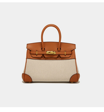 Bolsa Tote Média Canvas Bicolor Zaya