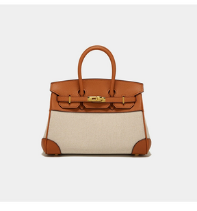 Bolsa Tote Média Canvas Bicolor Zaya