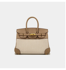 Bolsa Tote Média Canvas Bicolor Zaya