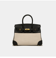 Bolsa Tote Média Canvas Bicolor Zaya