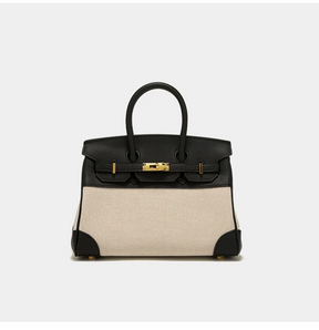 Bolsa Tote Média Canvas Bicolor Zaya