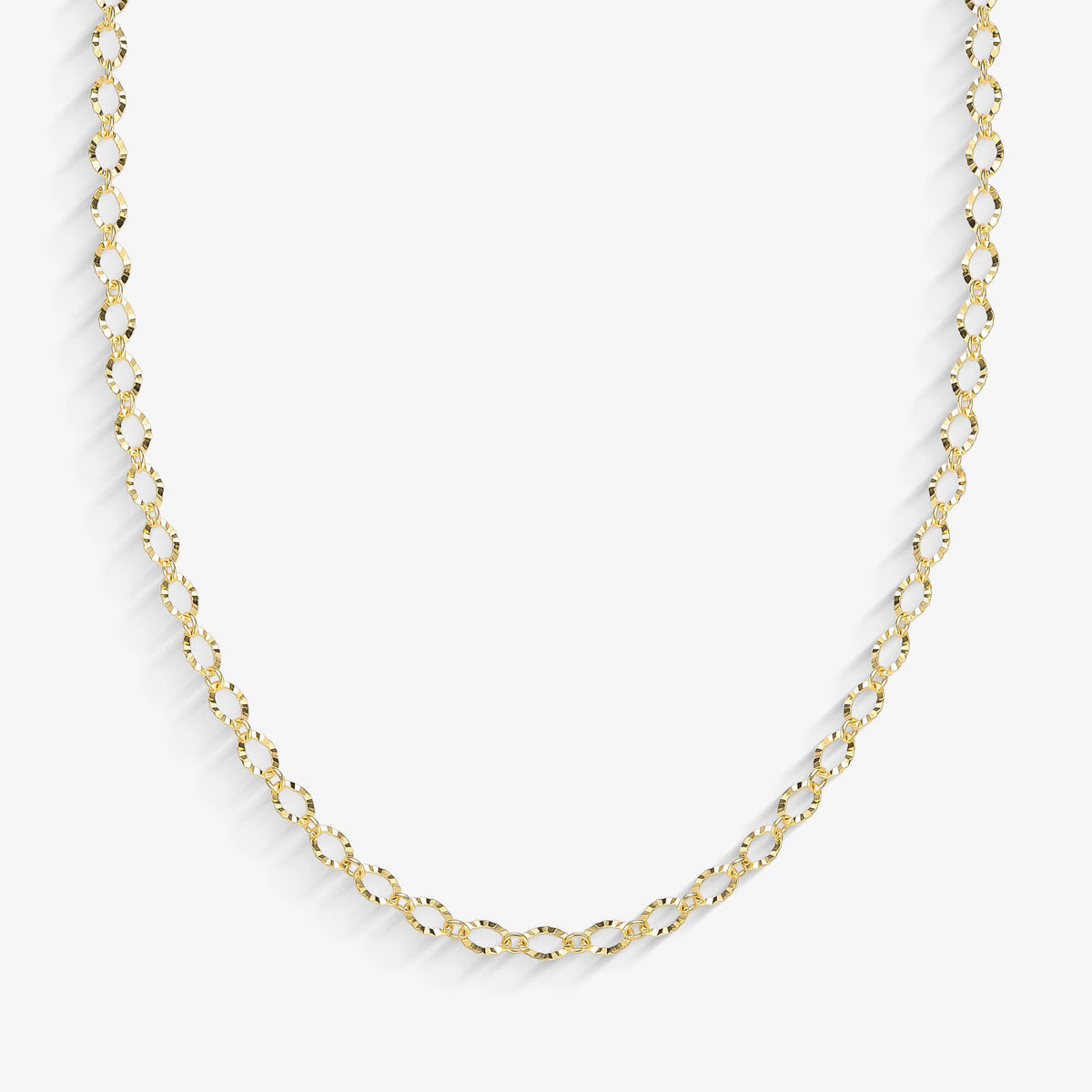 Choker Elo Português Texturizado Folheado a Ouro18k