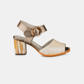 SandáliaSalto Alto Firenze Pirarucu Perolado