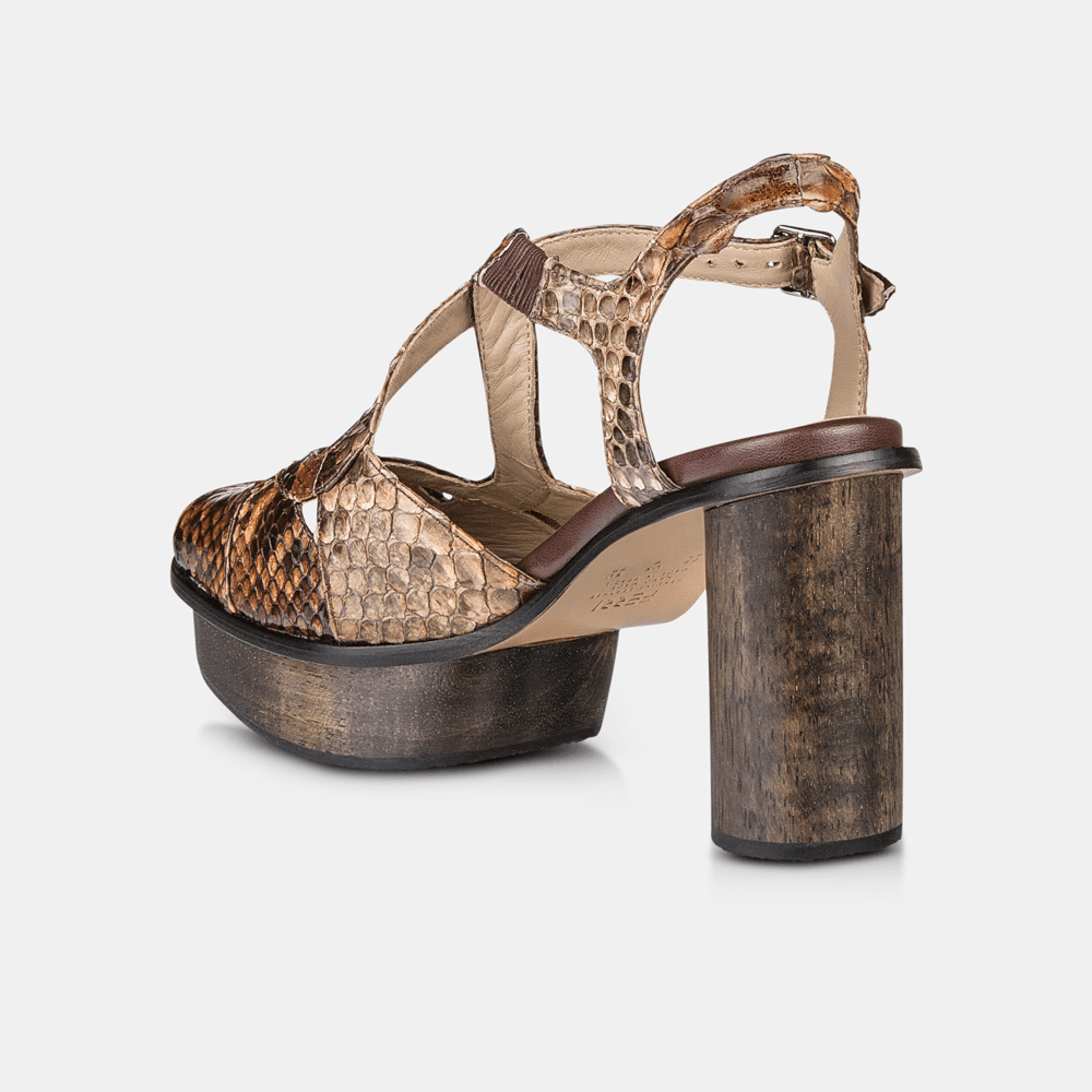 Sandália Plataforma Python Café